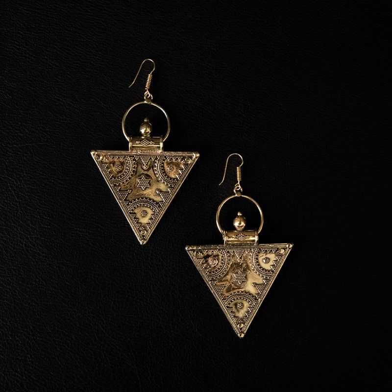 Merkabah | Boucles d'oreilles - Laiton