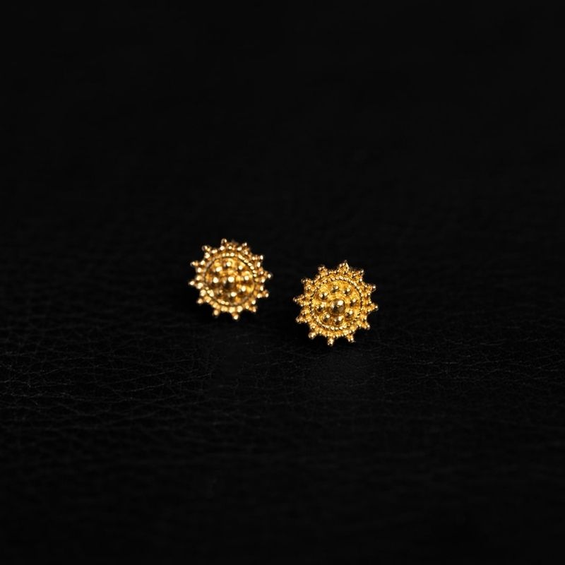 Mandala | Stud Earrings - Gold