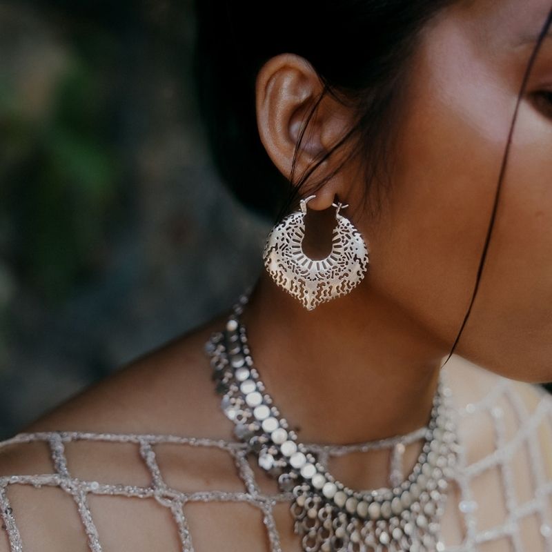 Solar Relic | Hoop Earrings - NOIR KĀLA - NOIR KĀLA