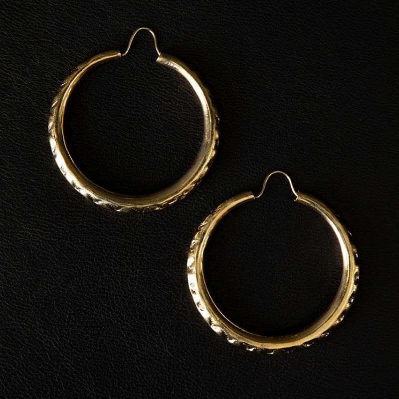 The Empress | Hoop Earrings - Brass - NOIR KĀLA