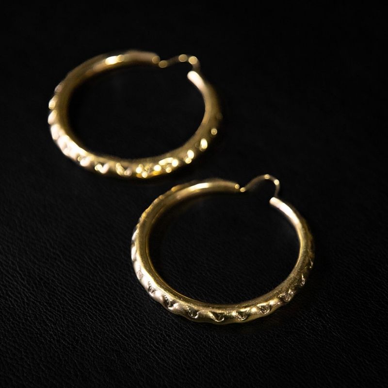 The Empress | Hoop Earrings - Brass - NOIR KĀLA