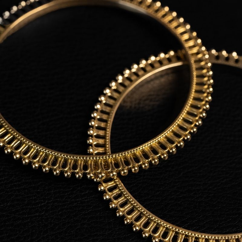 The Wheel | Bracelet - Laiton - NOIR KĀLA