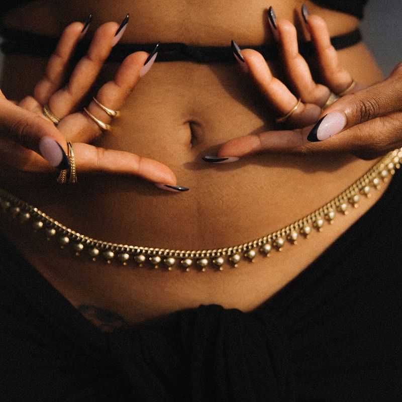 Devī | Waist Chain - Brass - NOIR KĀLA