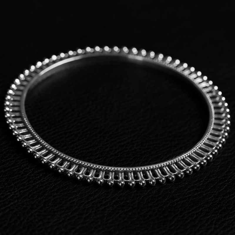 The Wheel | Bangle – 925 Silver - NOIR KĀLA