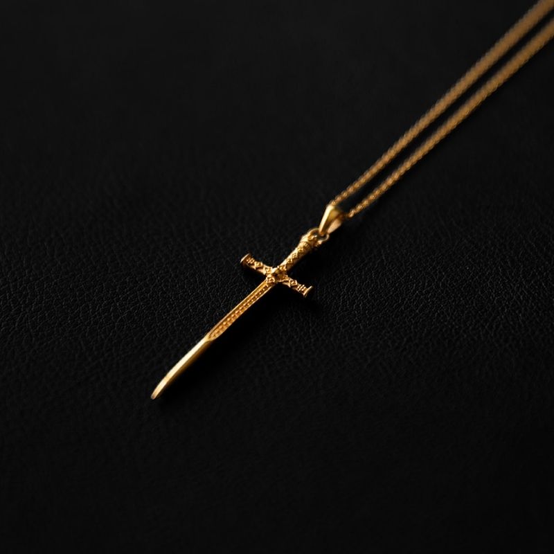 Sacred Sword | Pendant Necklace - Gold