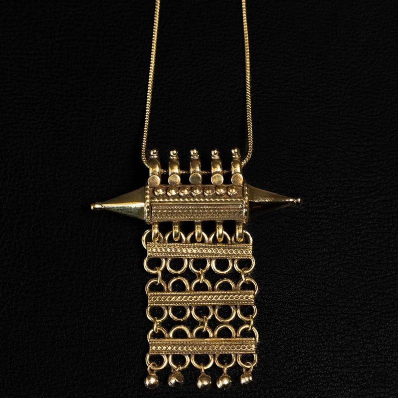 Heirloom | Pendant Necklace - Brass - NOIR KĀLA
