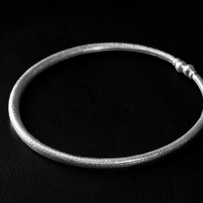 Snake Skin Hoop | Collar Necklace – 925 Silver - NOIR KĀLA