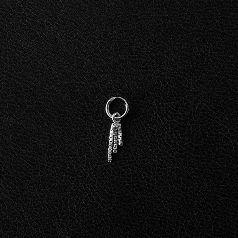 Triad Link | Boucles d'oreilles créoles à breloques - NOIR KĀLA