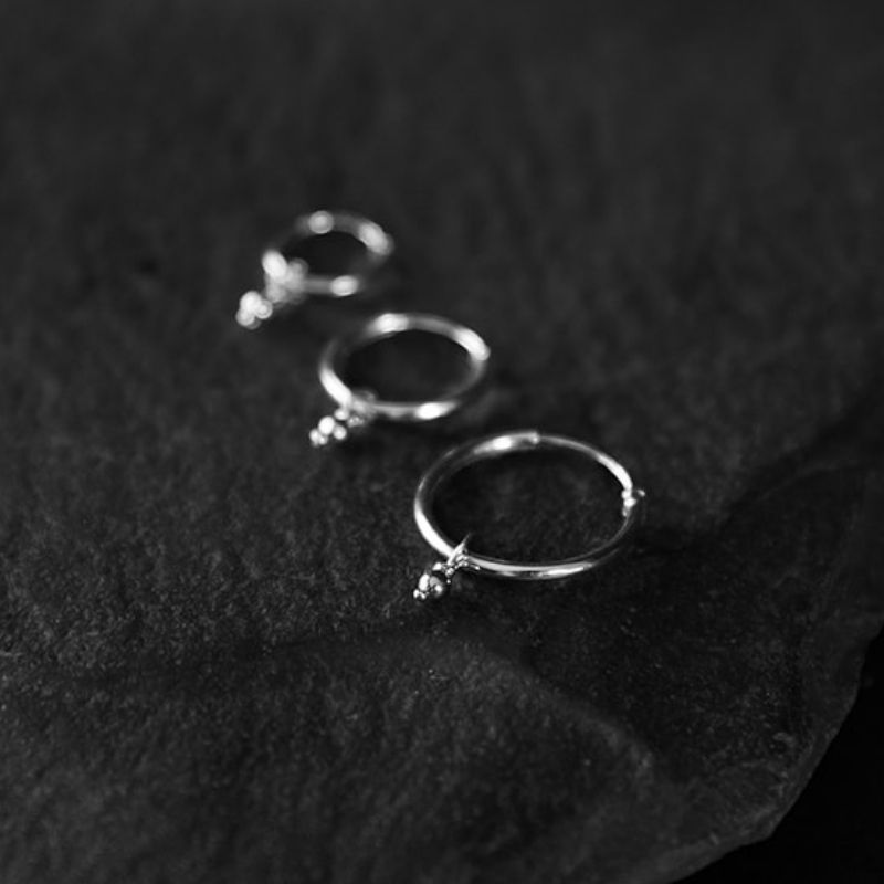 Starseed | Charm Hoop Earrings – 925 Silver - NOIR KĀLA