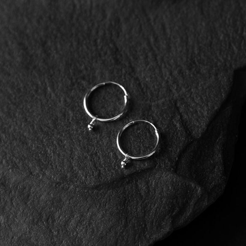 Starseed | Charm Hoop Earrings – 925 Silver - NOIR KĀLA