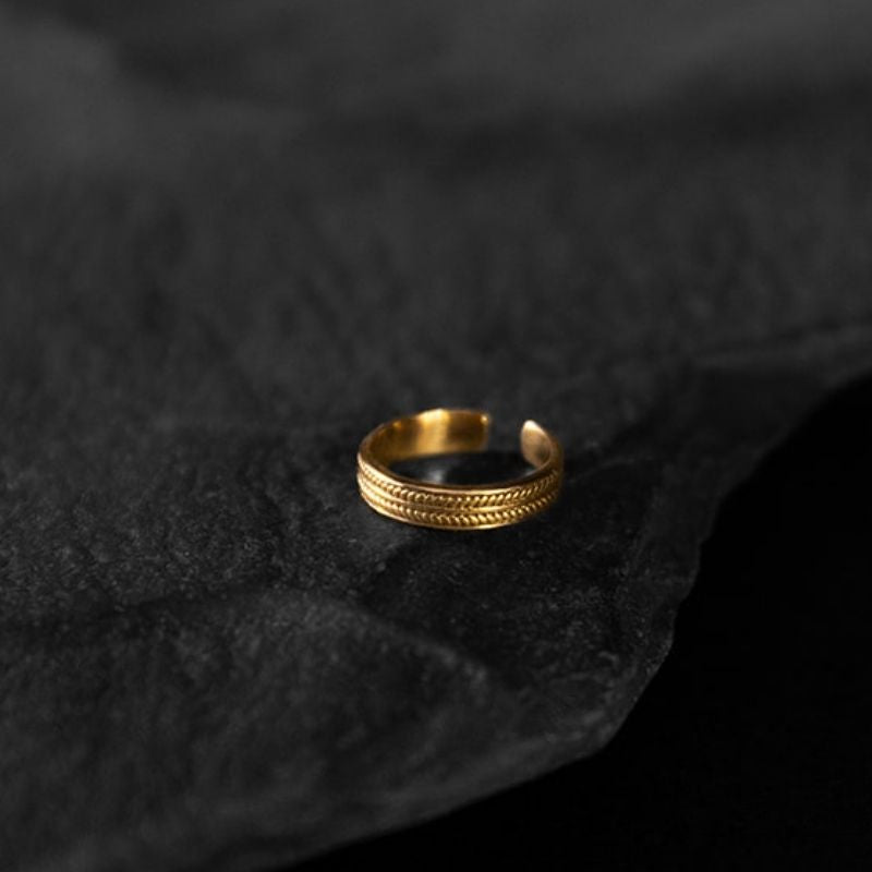 Wide Circle | Bague d'orteil - Laiton - NOIR KĀLA