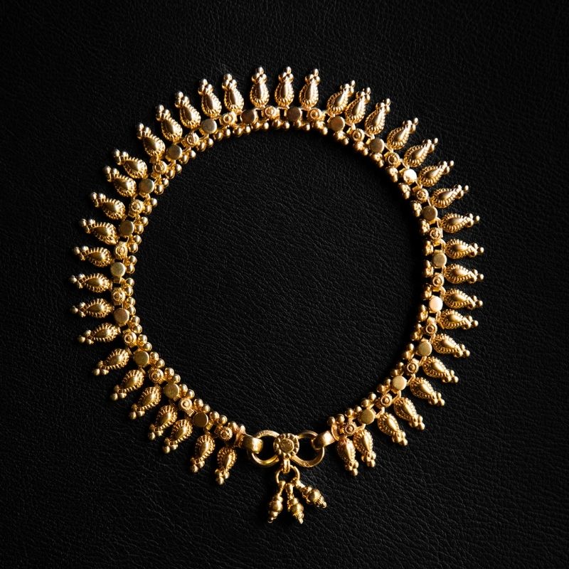 Dakini | Bracelet de cheville - Laiton - NOIR KĀLA