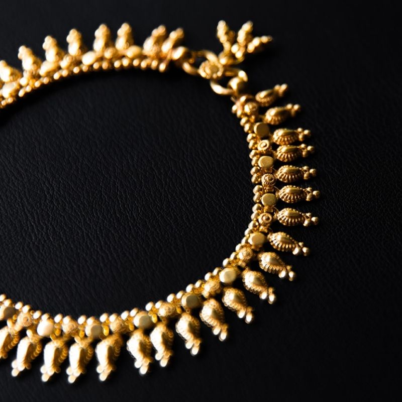 Dakini | Bracelet de cheville - Laiton - NOIR KĀLA