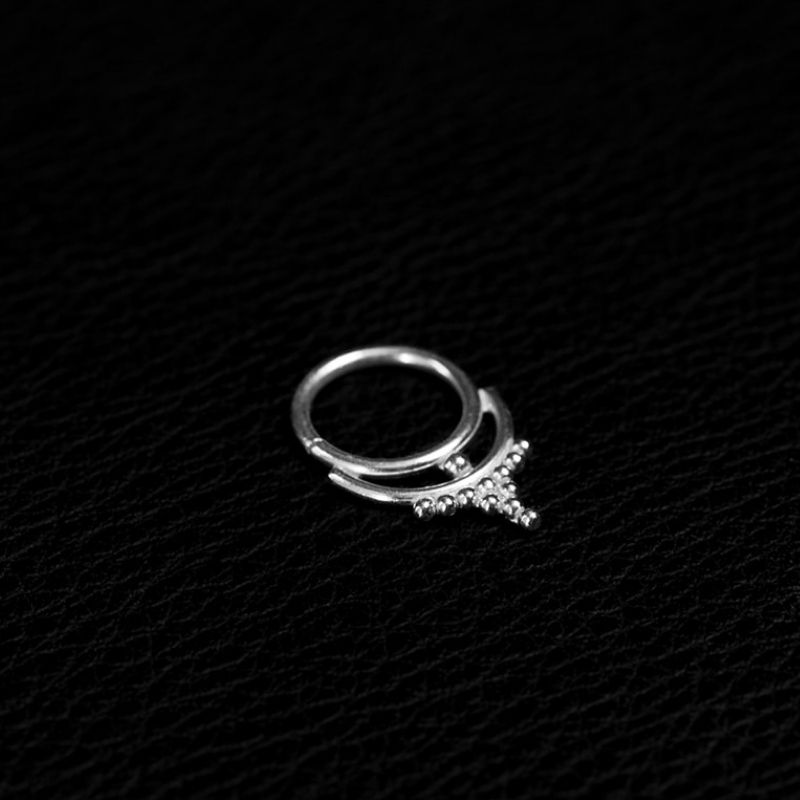 Crown | Septum Piercing – 925 Silver - NOIR KĀLA