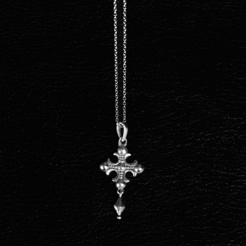 Fleur Cross | Pendant Necklace – 925 Silver - NOIR KĀLA