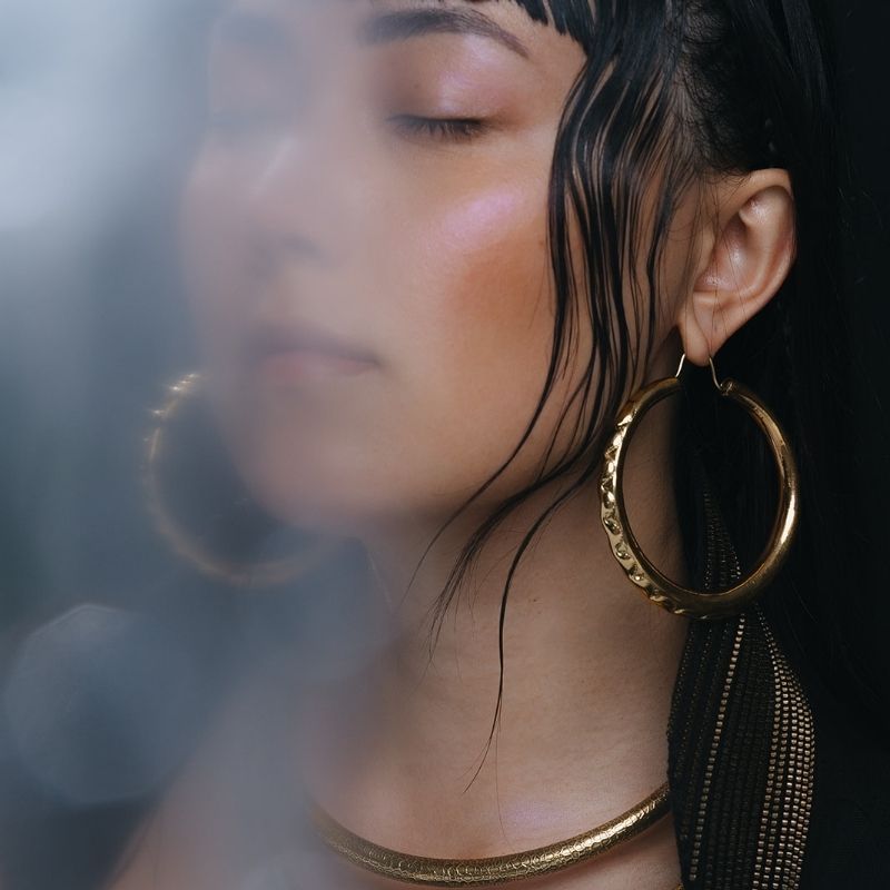 The Empress | Hoop Earrings - Brass - NOIR KĀLA