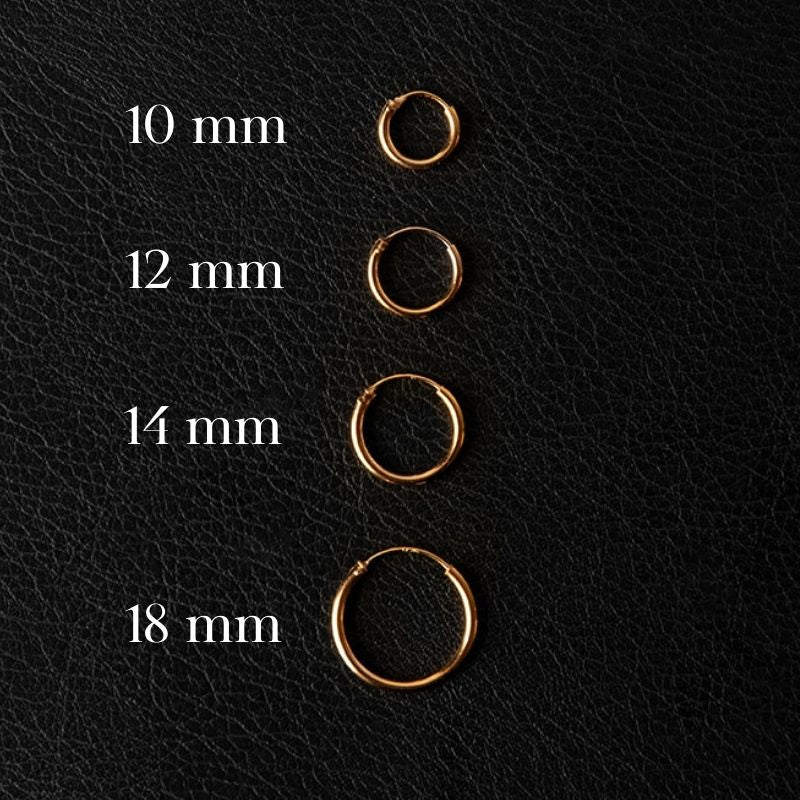 Mélangez et assortissez les breloques et les créoles | Ensemble de boucles d'oreilles personnalisables - Or - NOIR KĀLA