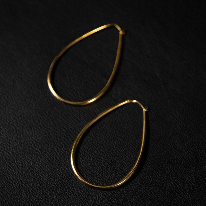 Fusion | Boucles d'oreilles créoles - Laiton