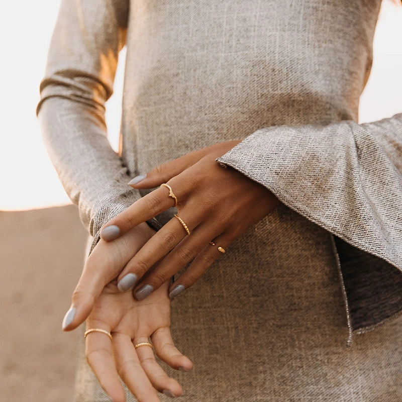 Beaded | Ring - Brass