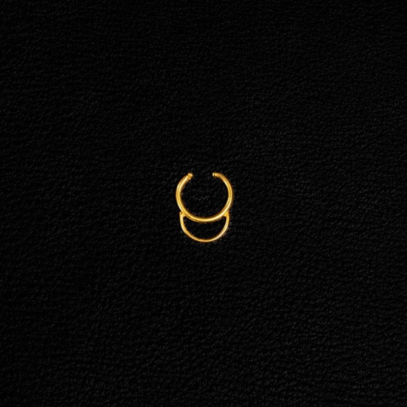 Double Band | Faux Septum - Or - NOIR KĀLA