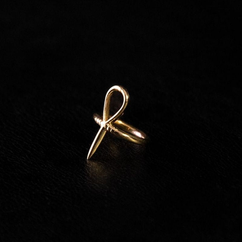Ankh | Womb of Life Ring - Brass - NOIR KĀLA
