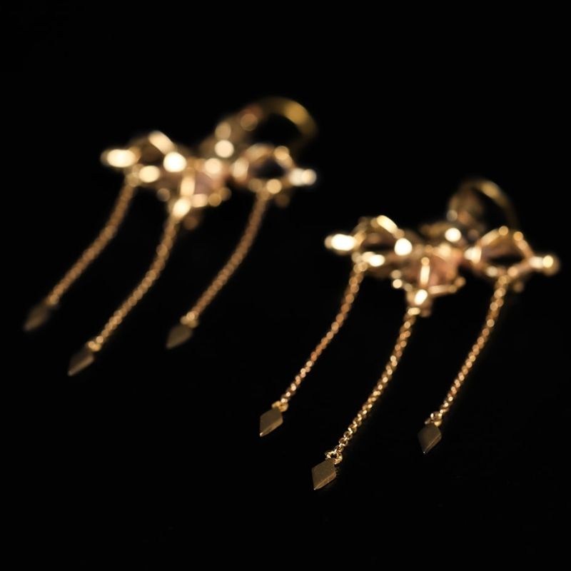 Double-Vajra | Boucles d'oreilles pendantes - Laiton