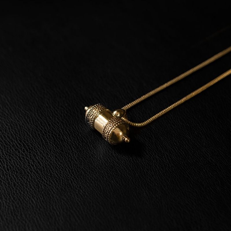 Temple Amulet | Pendant Necklace - Brass