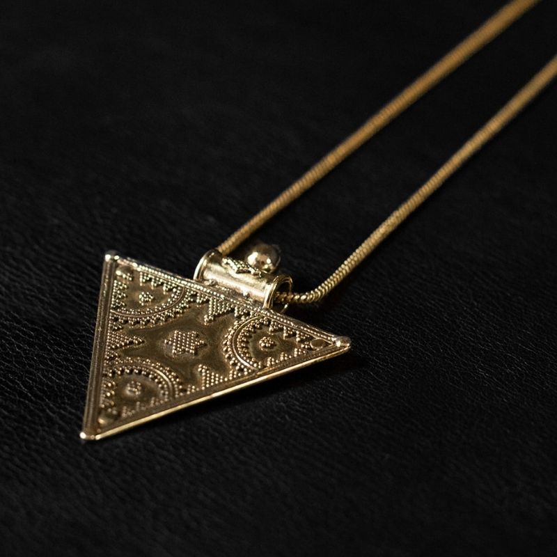 Merkabah | Pendant Necklace - Brass