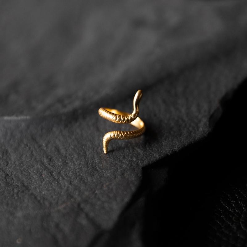 Snake | Serpent Ring - Brass - NOIR KĀLA