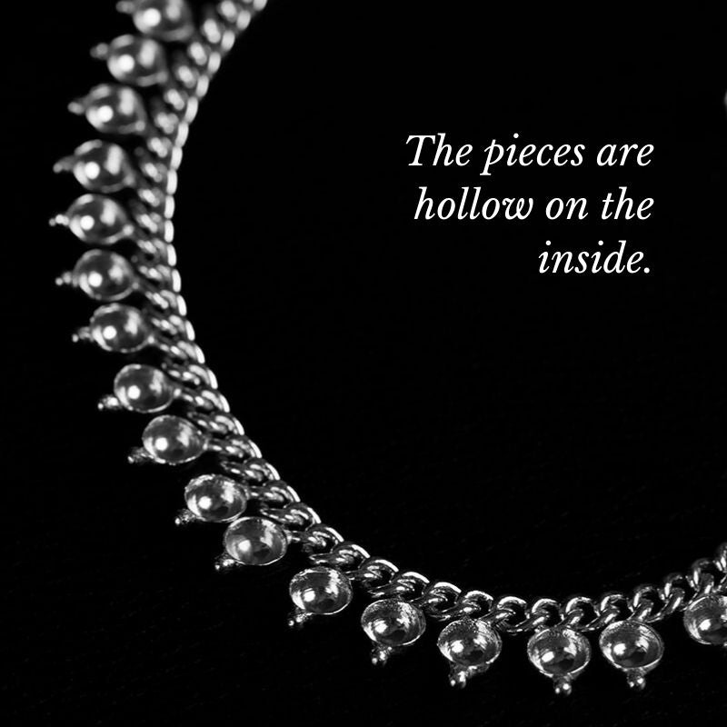 Devī | Anklet – 925 Silver - NOIR KĀLA