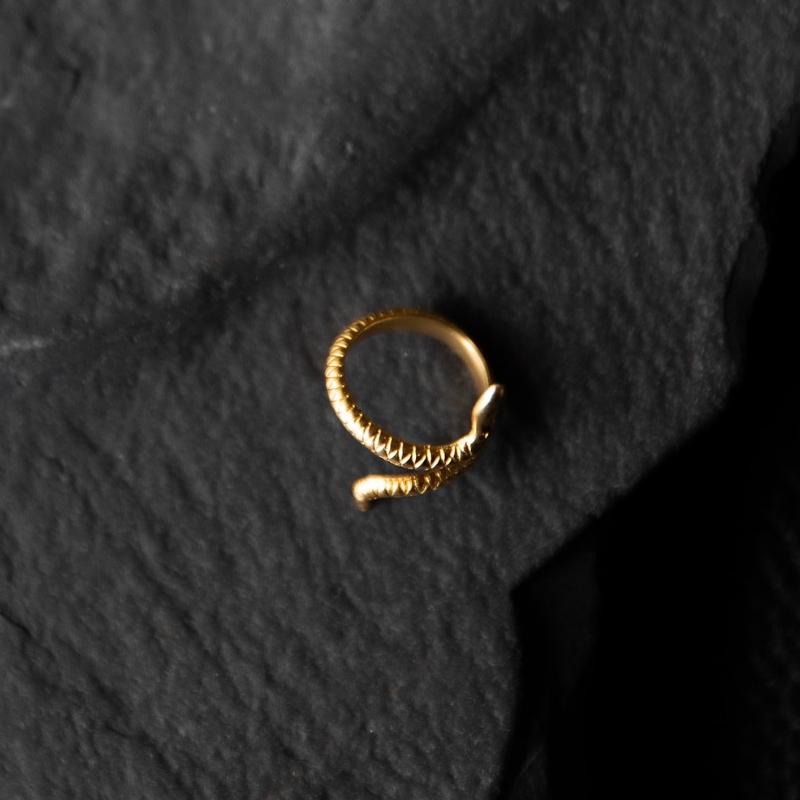 Snake | Serpent Ring - Brass - NOIR KĀLA