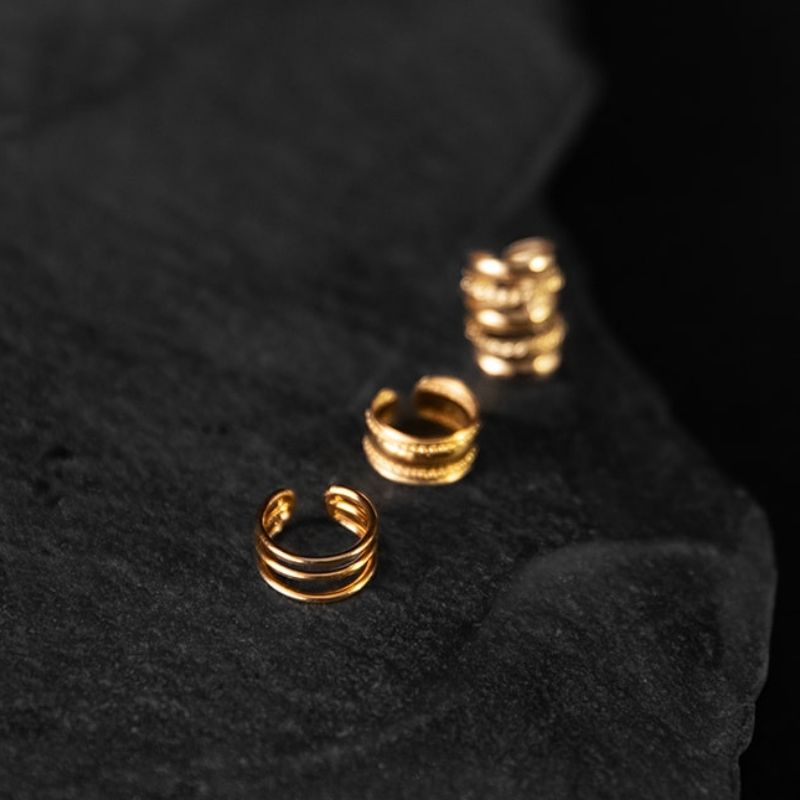 Aya Combo | Hair Jewelry x Ear Cuff - Gold - NOIR KĀLA