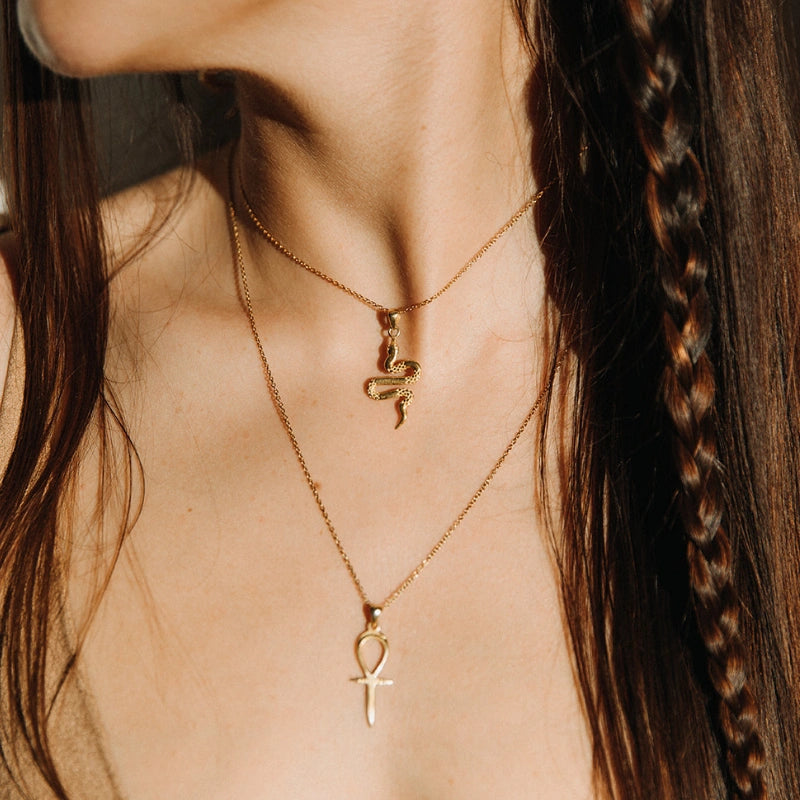 Serpentine | Collier pendentif - Or