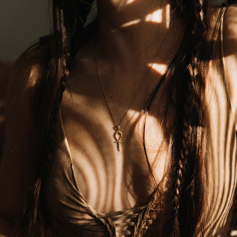 Ankh | Womb of Life Pendant Necklace - Gold