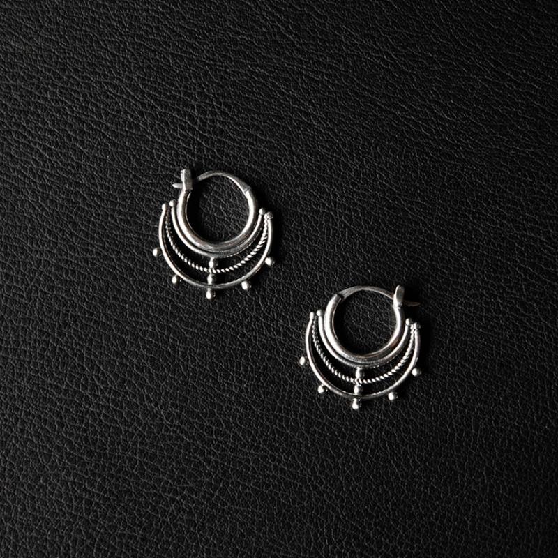 Cosmic | Hoop Earrings – 925 Silver - NOIR KĀLA