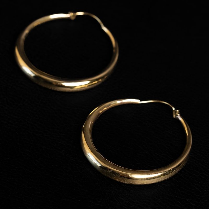 Flamenco | Créoles - Laiton - NOIR KĀLA