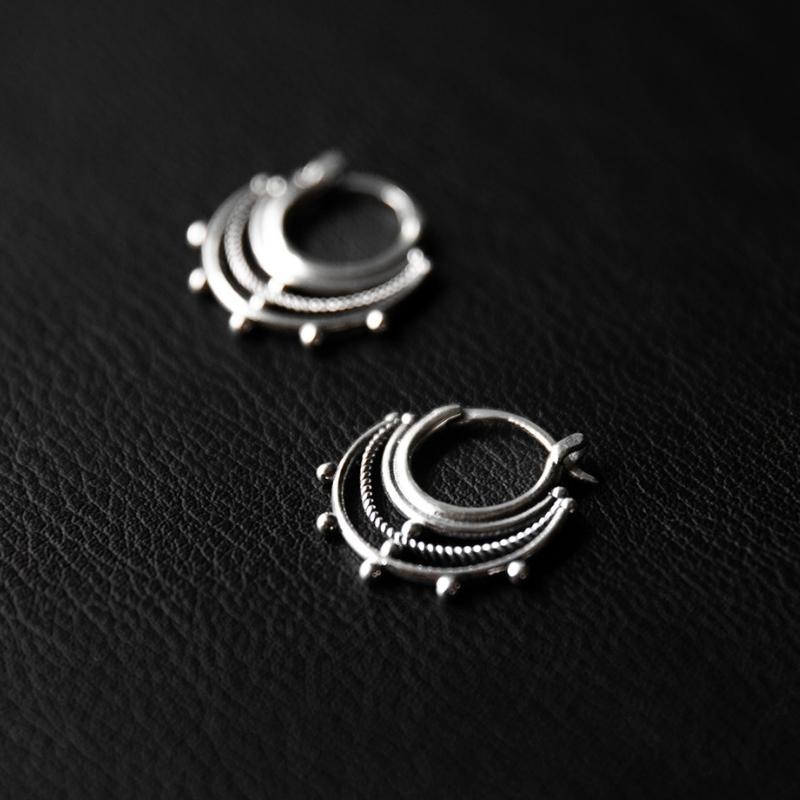 Cosmic | Hoop Earrings – 925 Silver - NOIR KĀLA