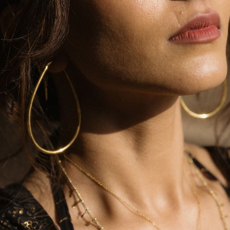 Fusion | Boucles d'oreilles créoles - Laiton