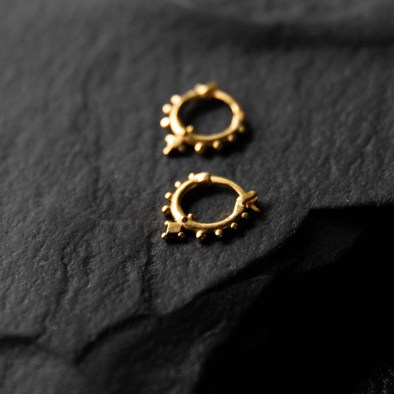 Little Warrior | Hoops - Gold - NOIR KĀLA