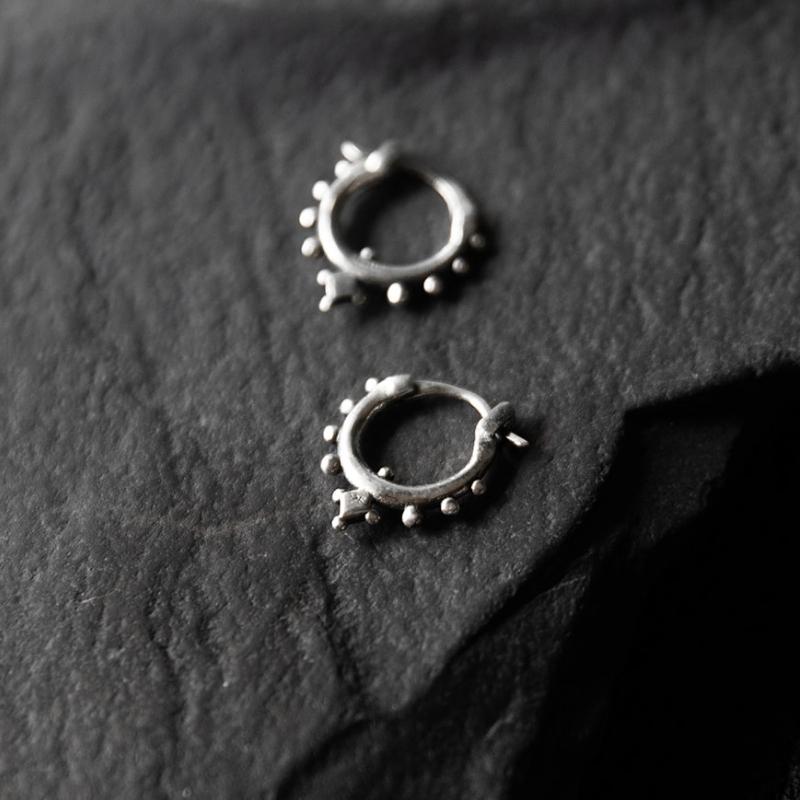 Little Warrior | Boucles d'oreilles créoles - NOIR KĀLA