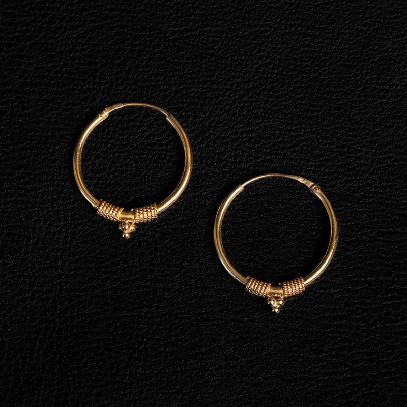 Guidance | Boucles d'oreilles créoles - Or - NOIR KĀLA