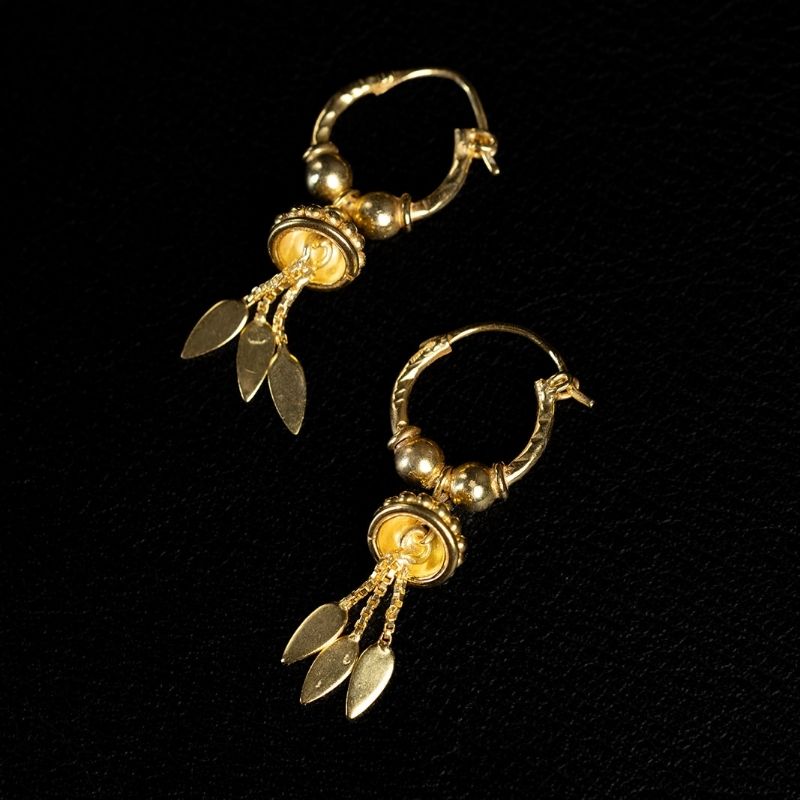 Ancient Future | Boucles d'oreilles créoles - Or - NOIR KĀLA