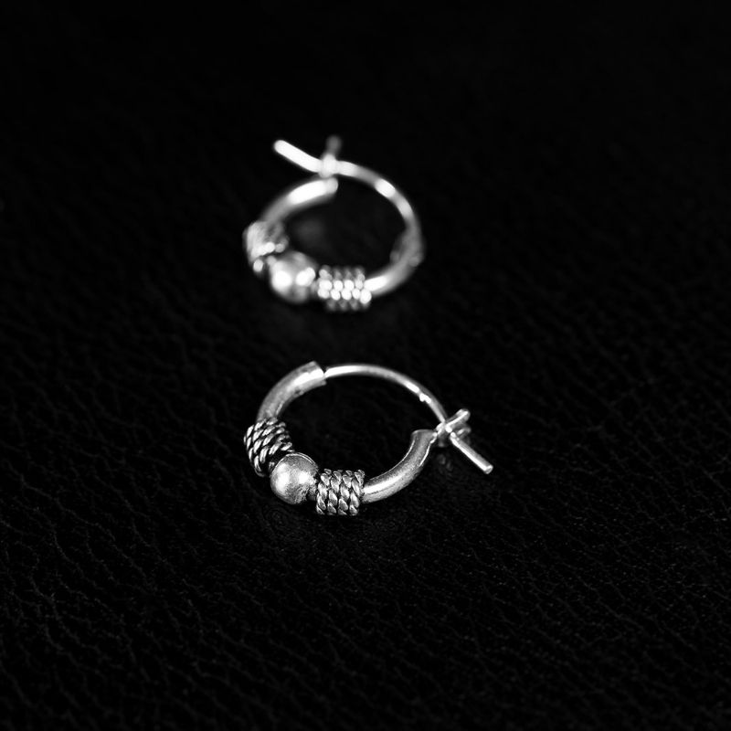 Ati | Boucles d'oreilles créoles - NOIR KĀLA