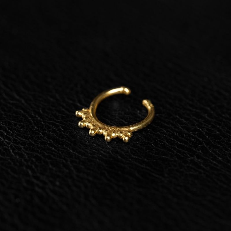 Beaded | Faux Septum - Or - NOIR KĀLA