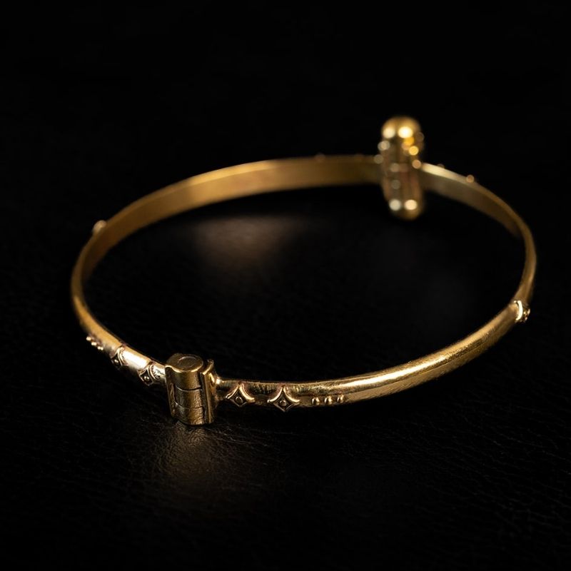 Domed Cap | Bracelet - Brass - NOIR KĀLA - NOIR KĀLA