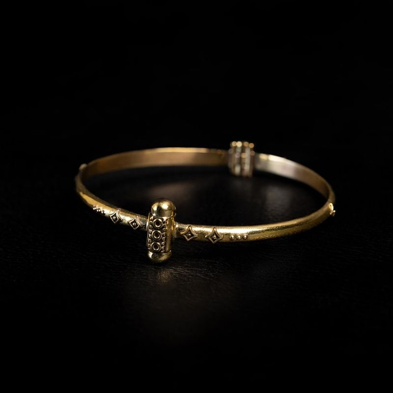 Domed Cap | Bracelet - Brass - NOIR KĀLA - NOIR KĀLA