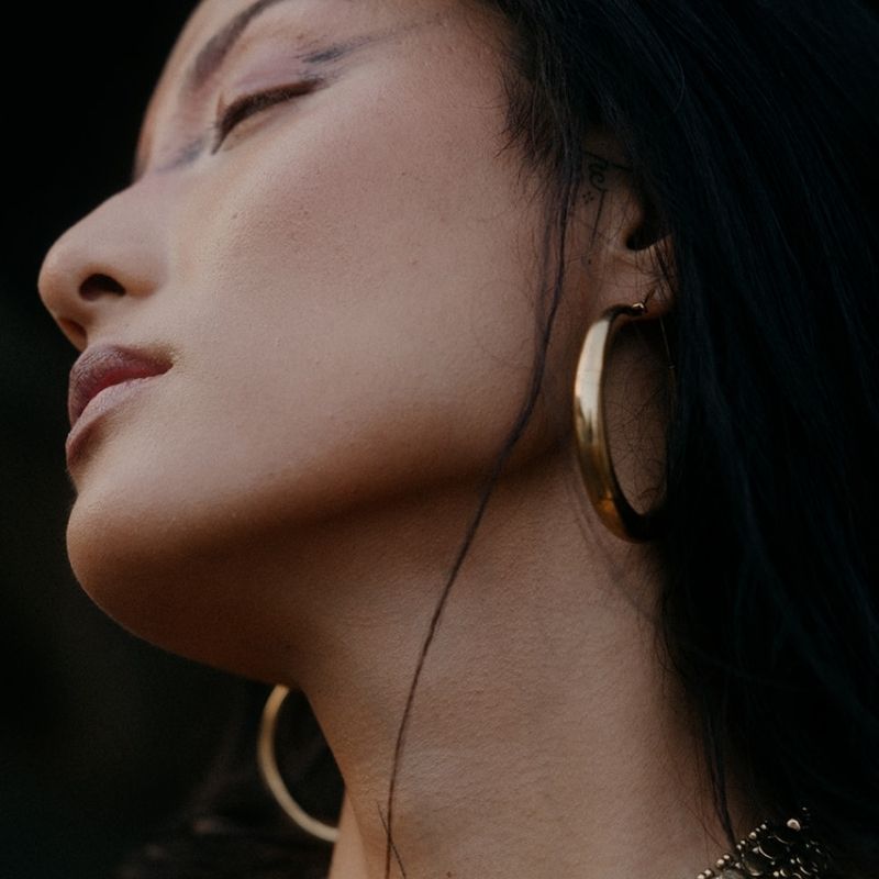 Flamenco | Hoop Earrings - Brass - NOIR KĀLA