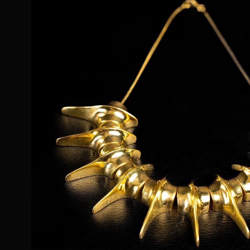 Sekhmet | Collier tour de cou - Laiton - NOIR KĀLA
