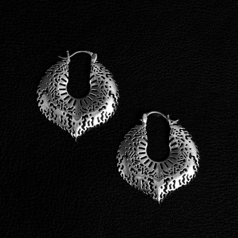 Solar Relic | Hoop Earrings - NOIR KĀLA - NOIR KĀLA