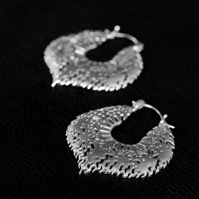 Solar Relic | Hoop Earrings - NOIR KĀLA - NOIR KĀLA